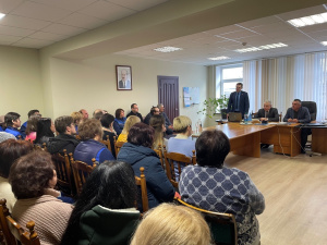 Встреча работников общества с кандидатом в депутаты Палаты представителей Национального собрания Республики Беларусь Орда Михаилом Сергеевичем