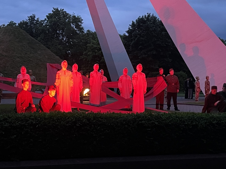 Момент проведения митинга-реквиема